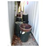 Lot of trash bins