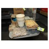 PAINT STIRRERS, BRUSHES, CORKS