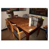 OAK TABLE 72" X 38"
