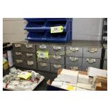 METAL STORAGE DRAWERS AND CONTENTS