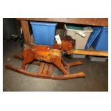 WOOD ROCKING HORSE
