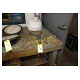 ANTIQUE ICE TONGS AND 2 METAL LIGHT FIXTURES