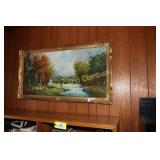 FRAMED PAINTING 53" X 29"