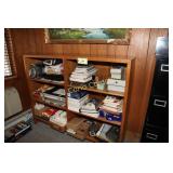 OAK BOOKCASE (NO CONTENTS) 60" X 15" X 48"