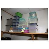 LOT OF STORAGE BINS