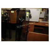 Metro rack, black 3 shelves, on wheels 18"x4
