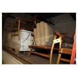 Antique Bamboo Loveseat and 2 matching side