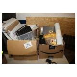 Lot of office supplies, paper clips, envelopes,
