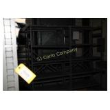 Sections of metal shelving