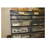 Lot:  Jewelry samples and plastic drawer unit