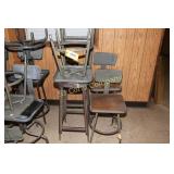 Lot:  6 shop stools