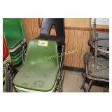 Fiberglass stacking chairs