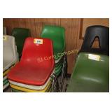 Fiberglass stacking chairs