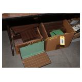 Lot:  Ring boxes - wood tone