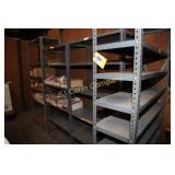 Lot:  4 sections of metal shelving