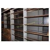 Lot:  2 double sections of mold racks