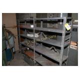 Metal shelf unit and contents