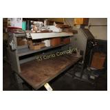 Metal work table and contents