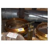 Lot:  3 coils of brass flat stock - 2-2.25", 1-3"