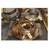 Lot:  Assorted brass flat stock and wire