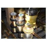 Lot:  10 spools of brass and nickel silver wire