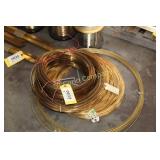 Lot:  4 coils of assorted brass wire