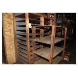 Wood roller tray rack