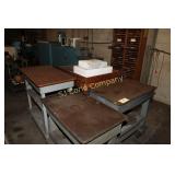 Lot:  3 shop carts and work table