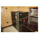 4 4-drawer, 1-5 drawer file cabinets