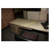 Lot:  Desk, chair, small file cabinet