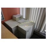 Three drawer cabinets