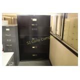 Five drawer lateral file cabinet - black  (no