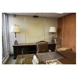 Pair of tall table lamps (marble base)