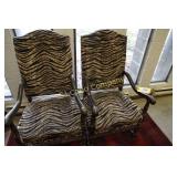 Pair of zebra print chairs
