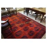 Antique Oriental rug = 76" x 112"