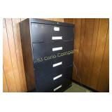 5 drawer lateral file cabinet - black - no