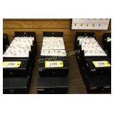 Assorted rings in display boxes