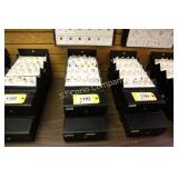 Assorted rings in display boxes