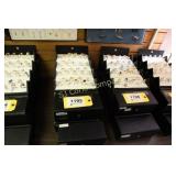 Assorted rings in display boxes