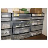 Lot:  Jewelry samples and plastic drawer unit