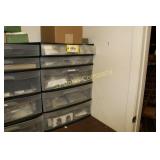 Lot:  Jewelry samples and plastic drawer unit