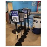Lot of 6 adjustable height signs
