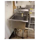 Stainless steel mop/single bay sink