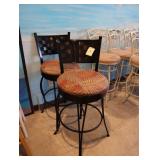 Lot of 2 swivel bar stools
