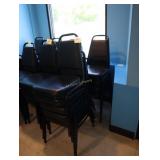 Black stack chairs