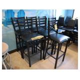 Metal black bar stools