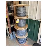 Lot of 4 spools UF, 3 wire assorted size