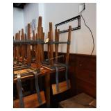 High top table 24 inch x 30 inch with 2 wooden