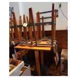 High top table 24 inch x 30 inch with 2 wooden