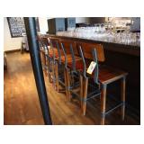 Bar stools, wooden 29 inch height with metal